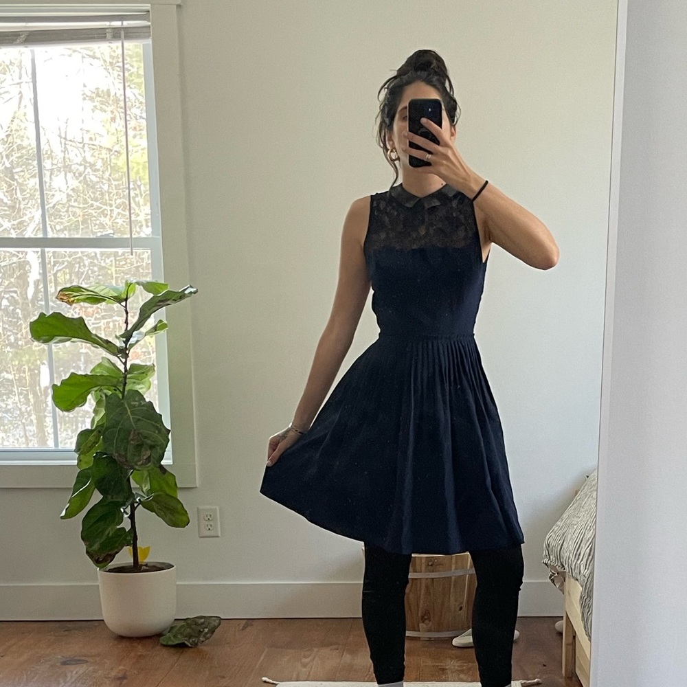 Beautiful Navy Blue Backless Dress